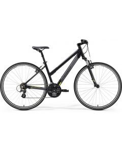 Merida Crossway 10 Women's Hybrid Bike Matt Black/Yellow (2019)